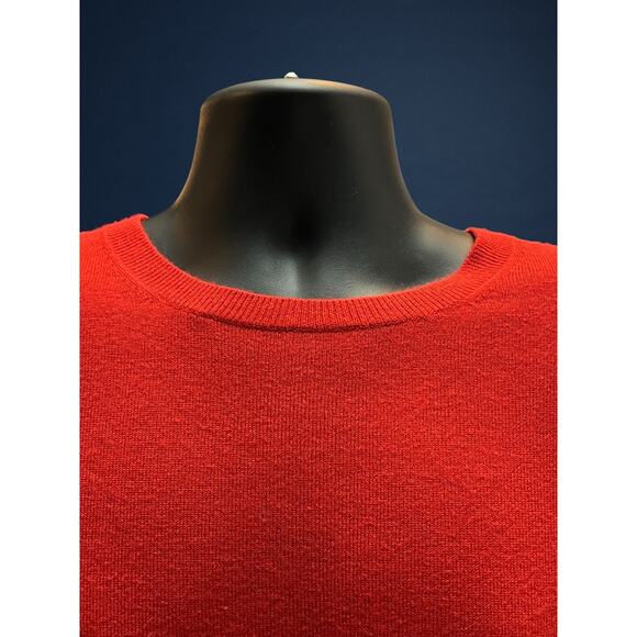 Basic Editions Sweater Size L Red Pull Over Round Neck Long Sleeve Casual - Picture 3 of 6